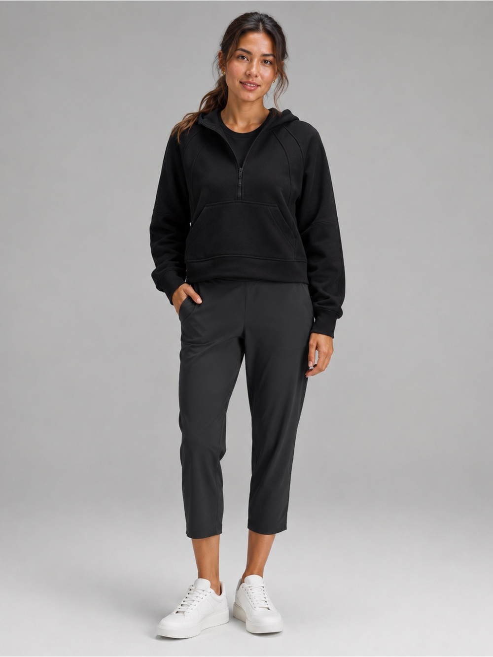 Lululemon Luxtreme Slim-Fit Pull-On Mid-Rise Cropped Pant Graphite Grey Size 6